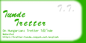 tunde tretter business card